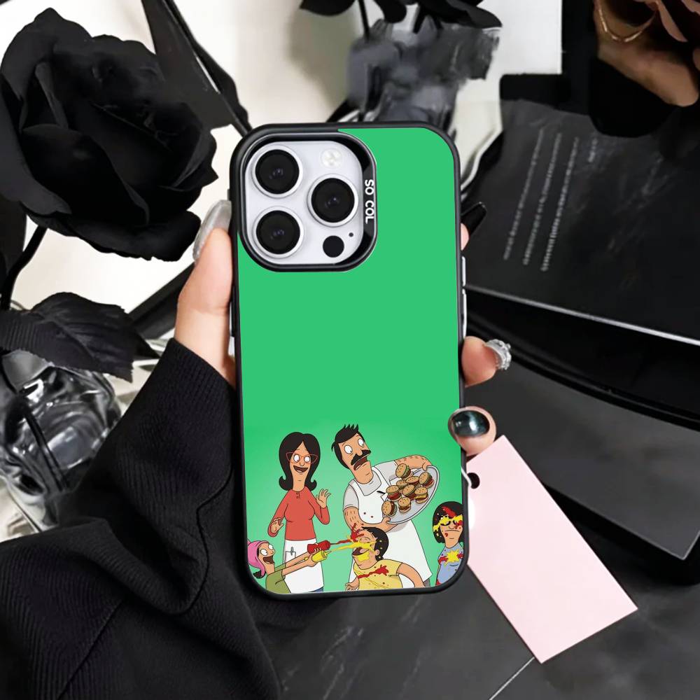 F-Funny F-Family Bob's Burgers Phone Case For iPhone17,16,15,14,13,12,11 Plus,Pro Max Colored Silver Plated Inside Cover