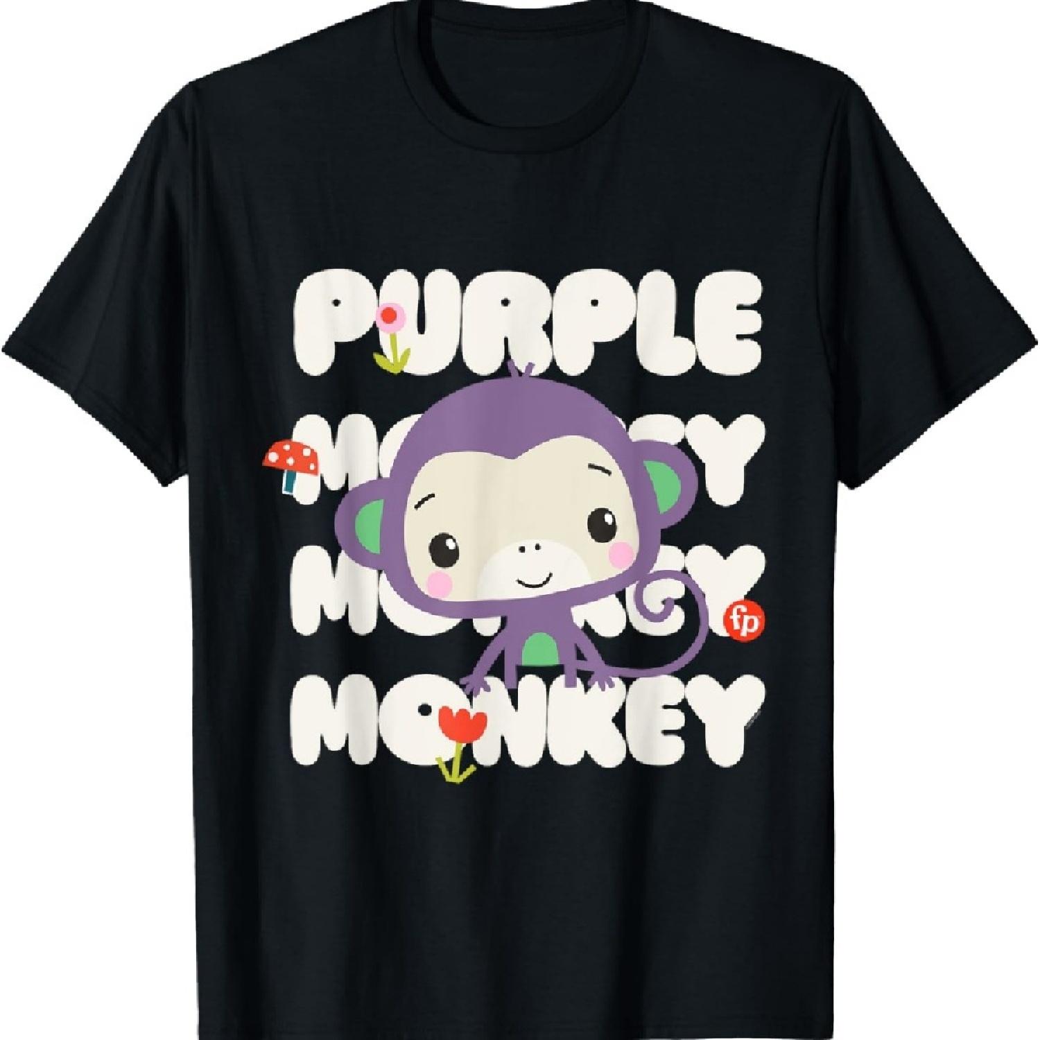 

Фиолетовая футболка с обезьянкой Fisher-Price XXXXXL чёрный