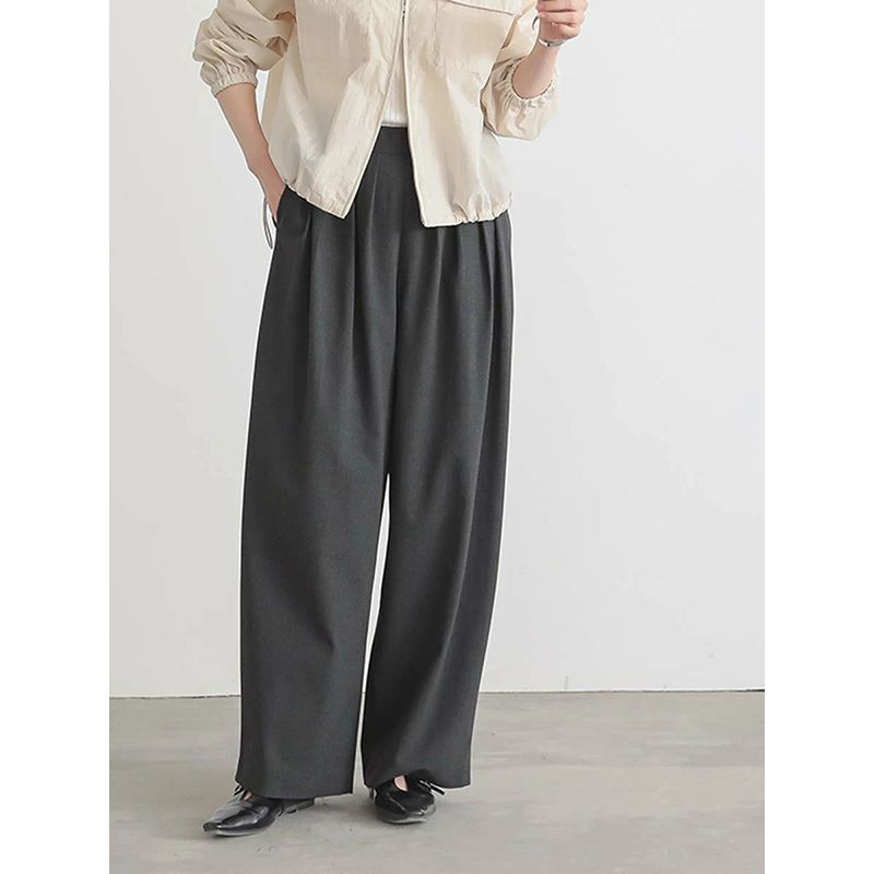 Summer New Arrival Women's Clothes Casual Pants 3 Colors Minimalist Easiest for Match Small Loose Pants Pants High Waist Loose-Fitting Slimming Pants
