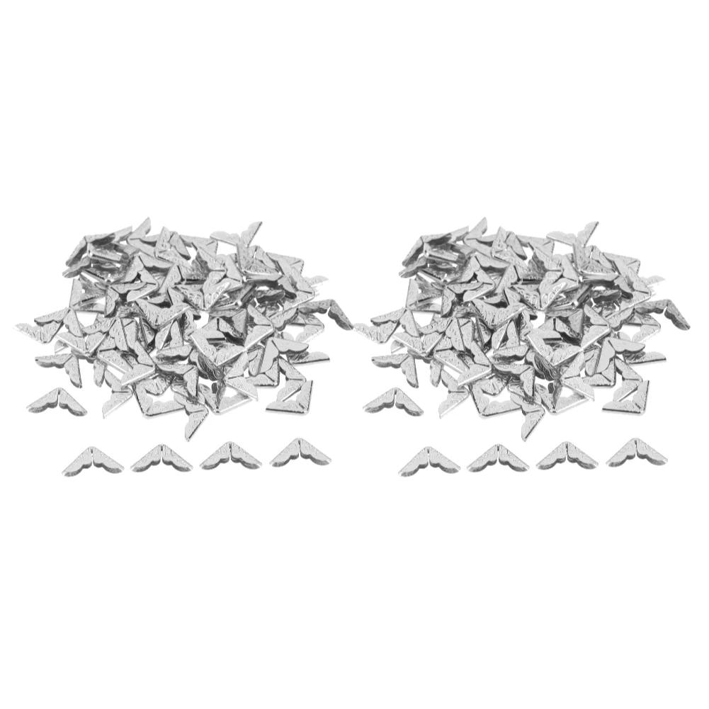 100 Stück Kartei Menü Metallbuch Dekorative Ecken für Ordner Aktenalben Farbton Scrapbooking Alben Eckenschützer