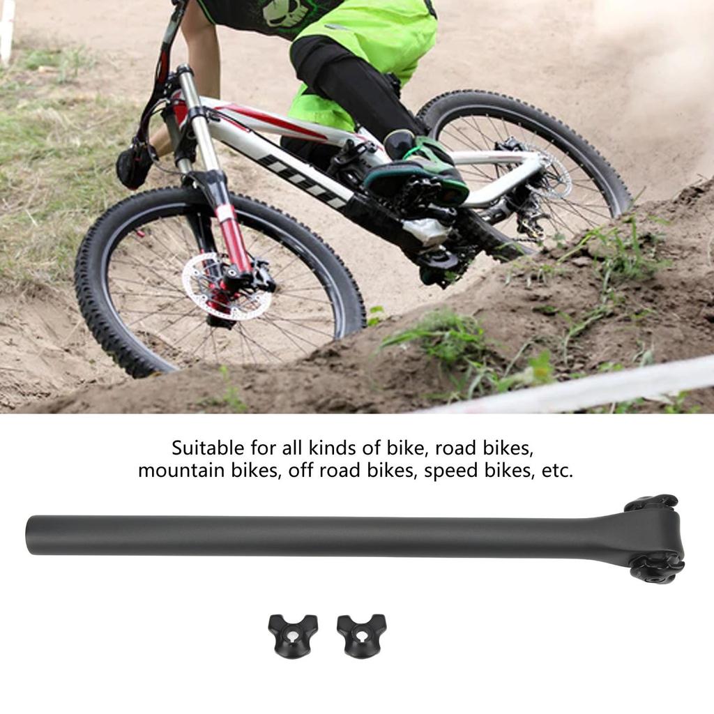 Bike Stpost Carbon   Lightweight Shock Absorption Bike Sting Accessories Black Gray Silver Matte