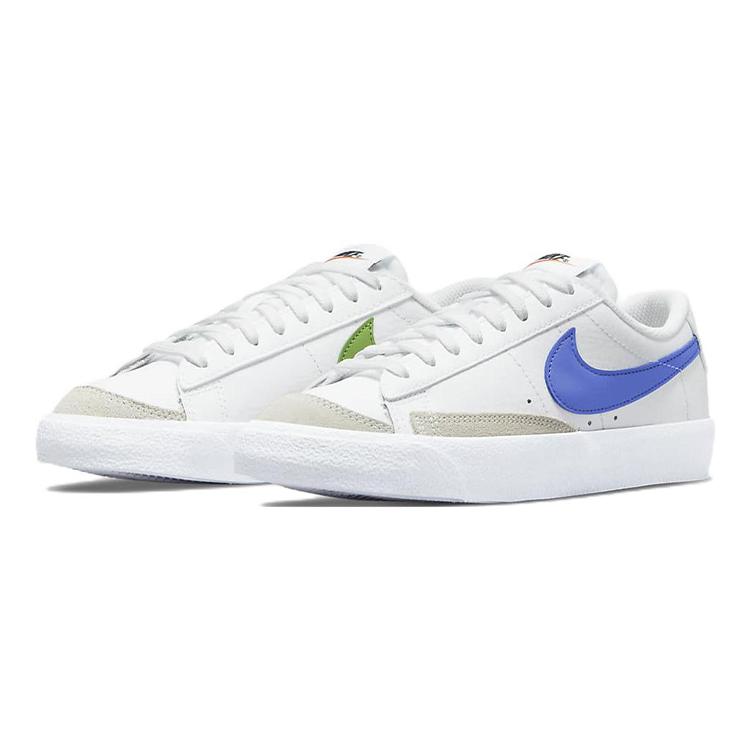 New Nike Blazer Low '77 'White Chlorophyll Medium Blue' GS DA4074-109