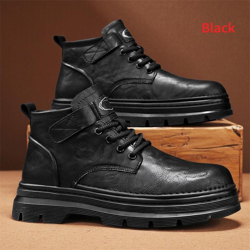 

Мужские ботинки Прочные зимние ботинки Удобные нескользящие ковбойские ботинки для пожилых людей Мужские повседневные уличные кроссовки 39 чёрный