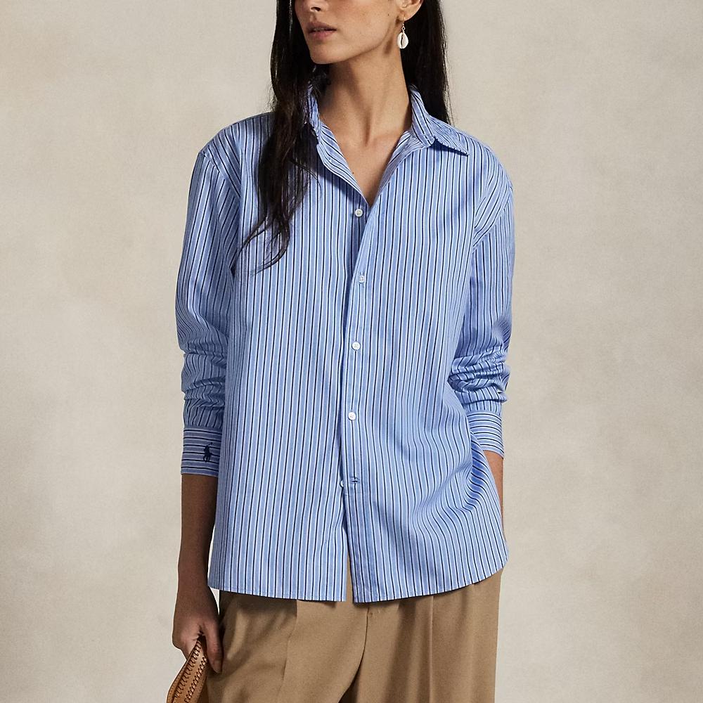 Polo Ralph Lauren Striped Single-Breasted Long Sleeve Shirt Women Shirts 211968218-004
