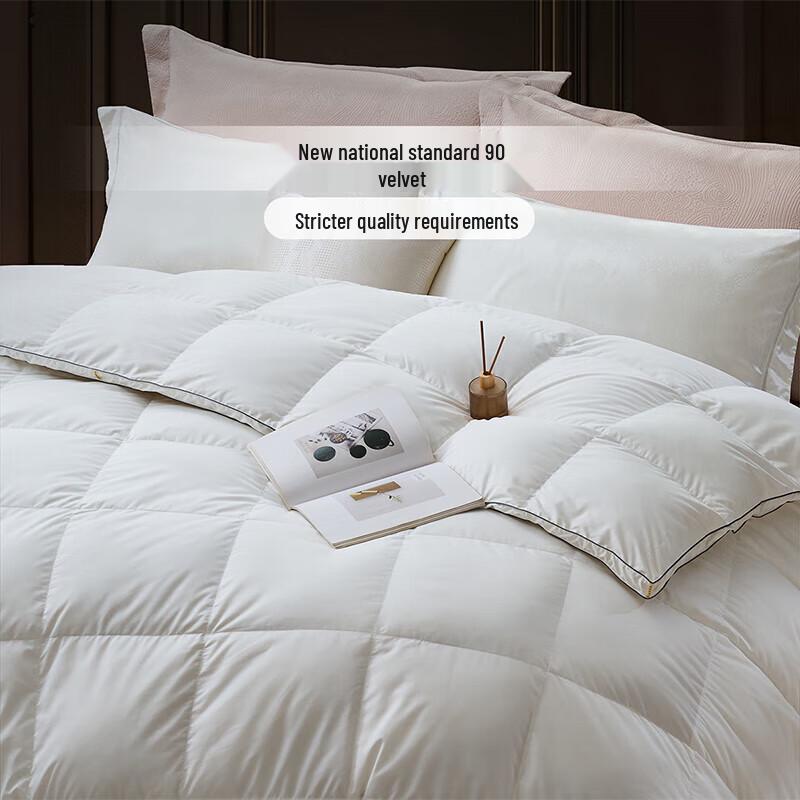 FUANNA Lafite 90% White Duck Down Winter Comforter