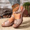 European and American thick-heeled sandals summer new large-size high-heeled sandals casual shoes