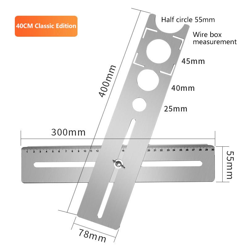 1 Set Construction Tool Adjustable Tile Locator To Wall Marking Position Ruler Ceramic Hole Cutter Tile Drill Marble Opener