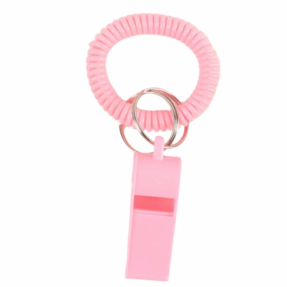 10Pcs Loud Crisp Sound Sport Whistle Plastic Referee Whistle Sports Training розовый