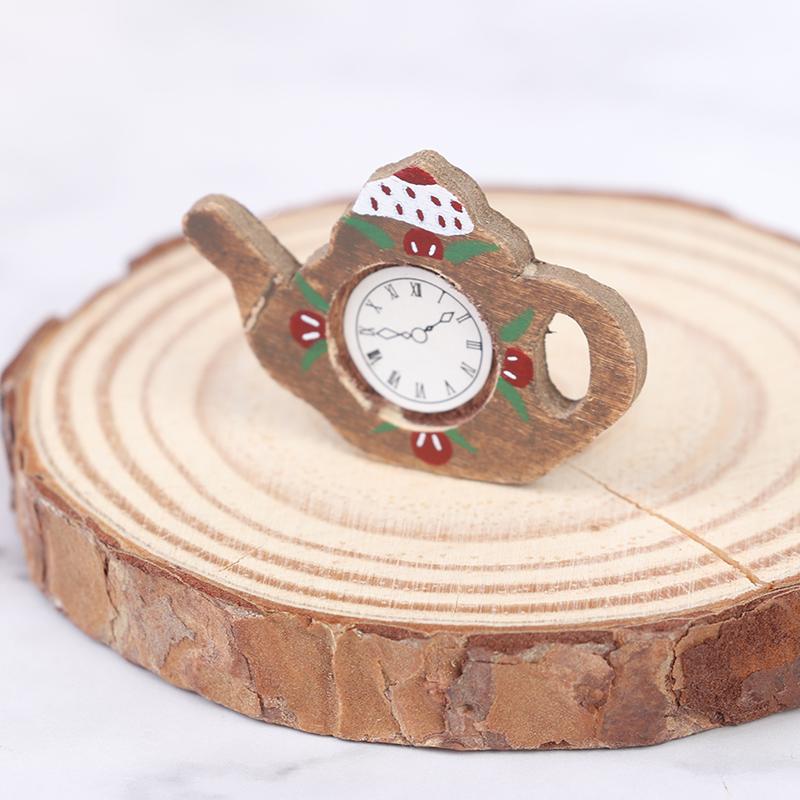 Multi Dollhouse Wall Clock Bird Octagonal Alarm Clocks Doll House Miniature Accessories Pretend Play Living Room Furniture Toys