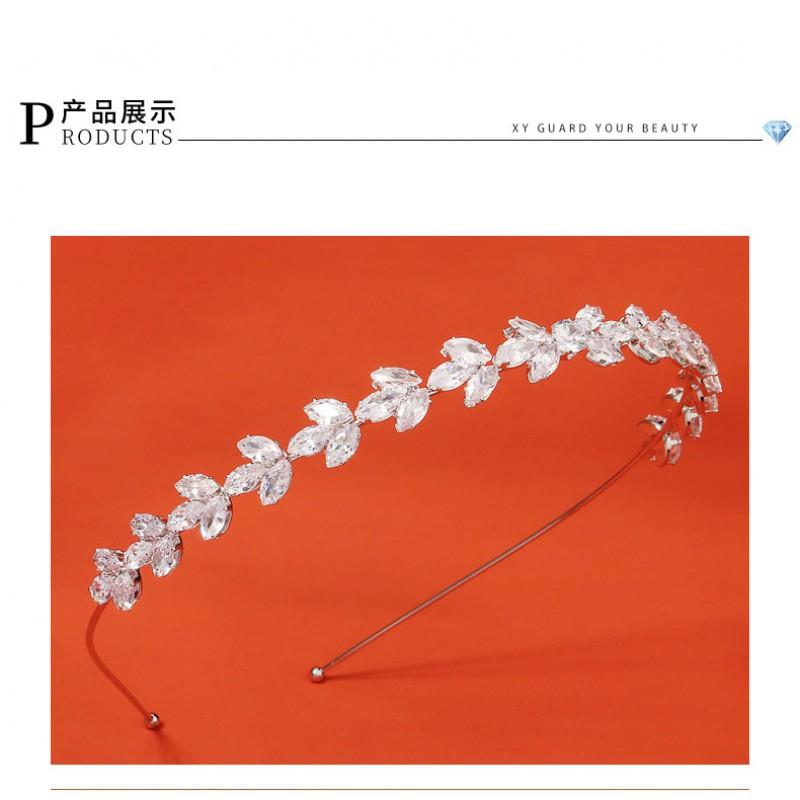 South Korea's Full Hair Accessories Temperament Simple Thin Headband Women's All-matching Fairy Pressing Crystal Zircon
