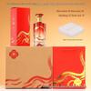 Embossed Transparent Glass Wine Bottle - Empty, High-Grade, Sealed Mountain Base for Baijiu Collection and Portioning (1 Jin Capacity)