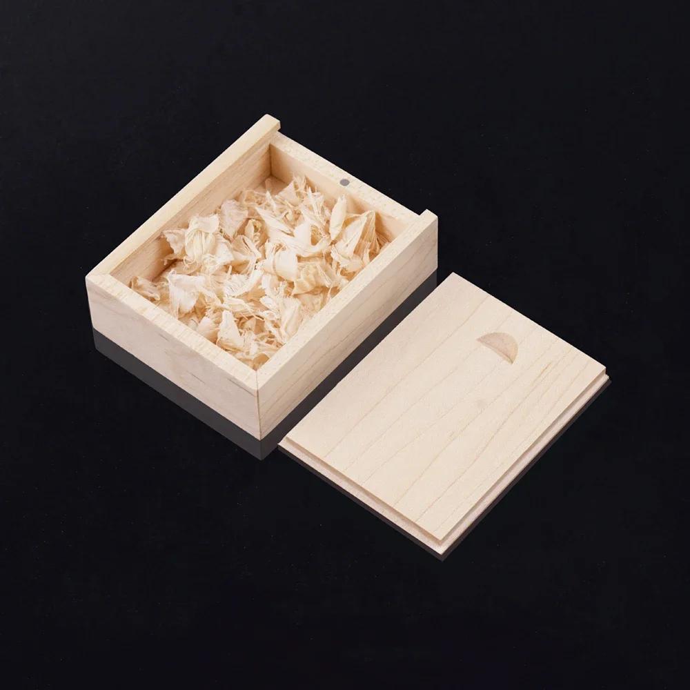 

1PCS Free Engraving Unfinished Wooden Walnut Maple Box Jewelry Wood USB Box Storage Keepsake Craft Personalization Wedding Case Blank