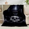 1PC Alien horror Artwork Flannel Blanket Gift, Suitable for Both Men And Women, Soft Ideal for Beds And Sofa, Birthday Or Christmas Gift