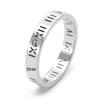 Trendy Japanese-Korean Roman Numeral Zircon Couple Ring - Non-fading Unisex Fashion for Men and Women