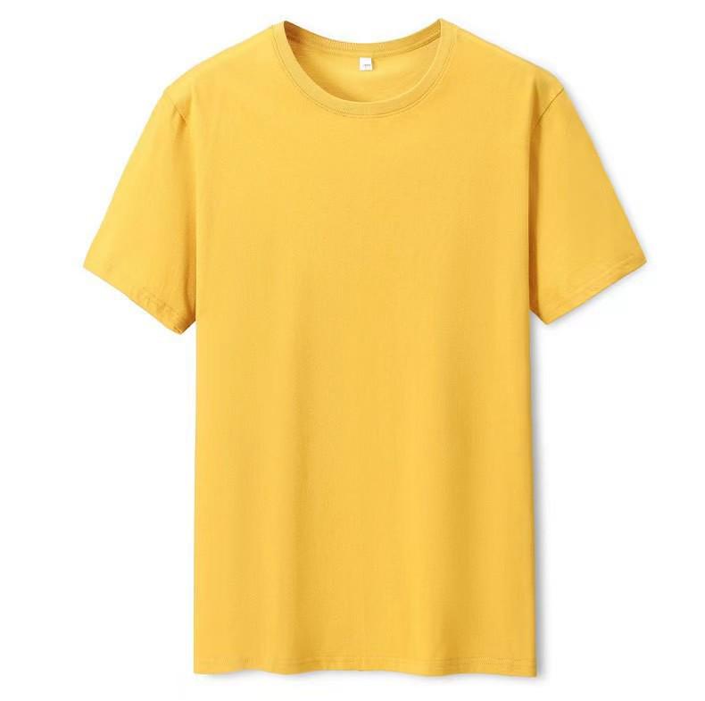 Available: Men's 180g Cotton Crew Neck Short Sleeve T-Shirt - Solid Color, Pure Cotton, Ideal for Summer and Advertising.