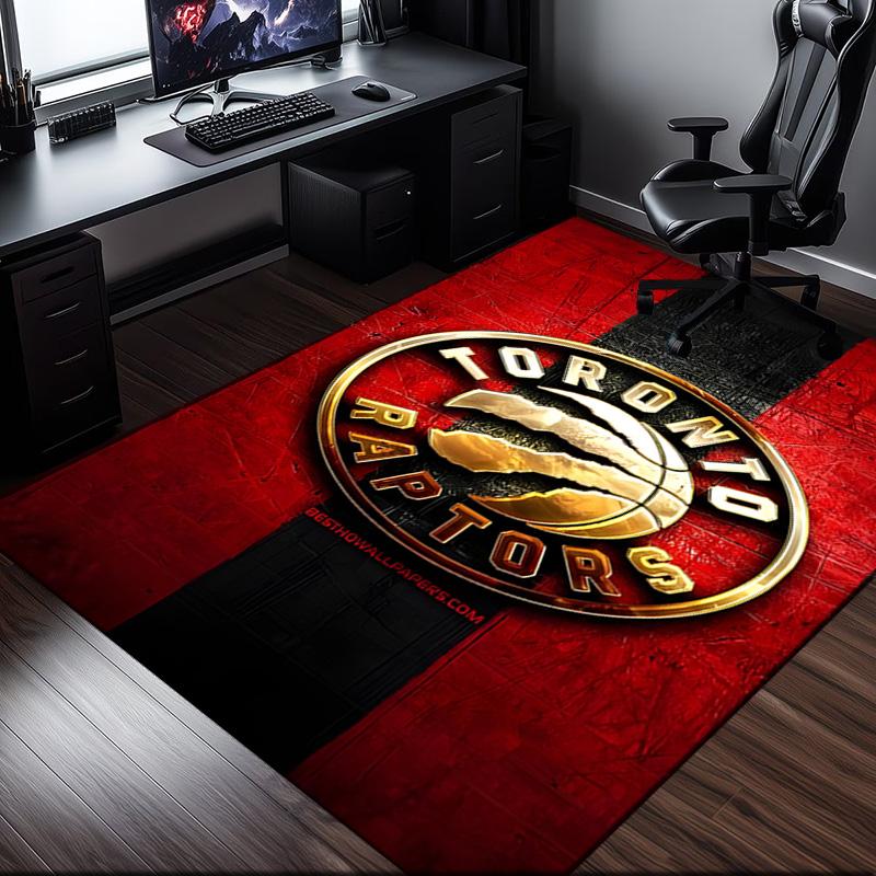 Raptors basketball Logo Rug Office Carpet Non-Slip Mat, Chair Rug Floor Covering for Gaming, Bedroom, Living Room , Home Decor Christmas Gift