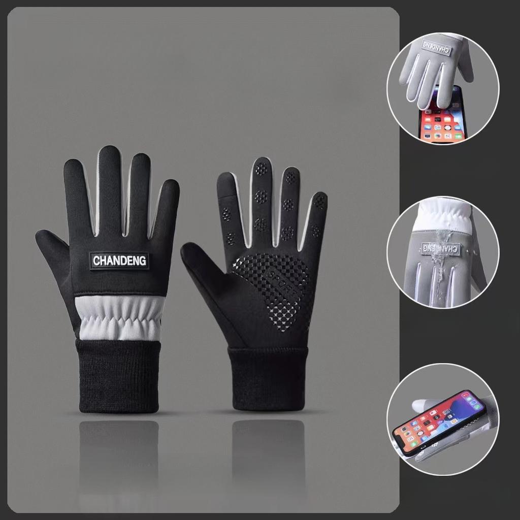 Women Thermal Gloves Waterproof Touchscreen Anti-Slip Outdoor Date Versatile Winter Sports Style