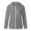 Women S Solid Color Long Sleeve Hooded Zip Up Sweatshirt With Pockets Drawstring