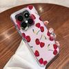 Red Cherry Fruits Pattern Case For Xiaomi Redmi Note 15 Pro 4G Funda Redmi Note 14 13 Pro 5G Clear TPU Silicone Soft Cover