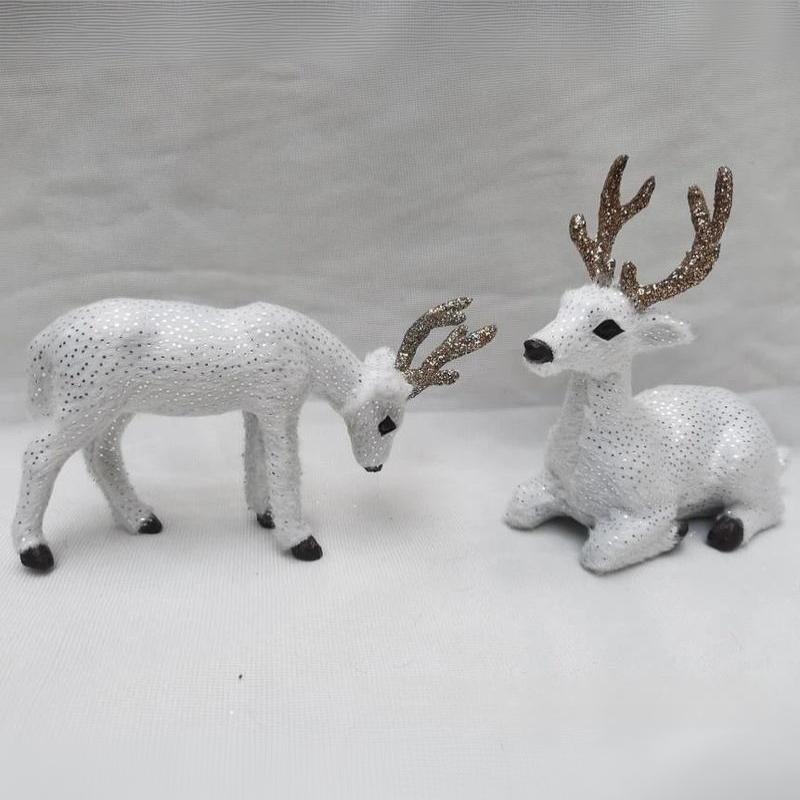 1 Stück Simulierte Tiere Sikahirsch Weihnachtsgeschenke Hirsch Elch Weihnachts Hirsch Dekorationen Plüschtier Weihnachts Rentier Ornament