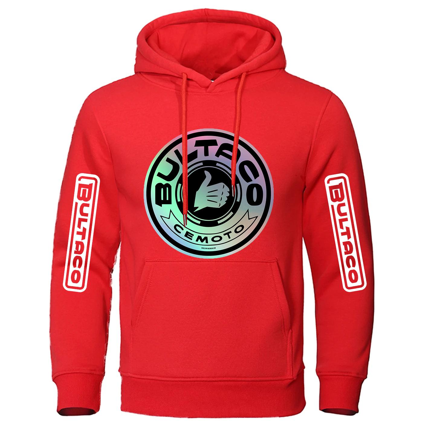 

2025 Bultaco Cemoto motorcycle Spring Autumn Fashion Loose Tops Solid Colour Hooded Men s Simple Casual Sweatshirt 3XL