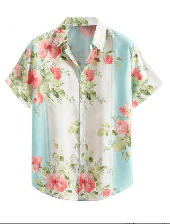 Spring and summer new fashion men's clothing men's short-sleeved shirt top cardigan source factory quick-drying short sleeves