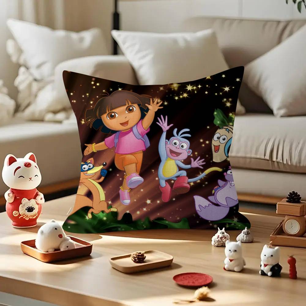Cushion Cover Car Throw Pillow Case For Sofa Car Christmas Gift Anime Cute D-Dora