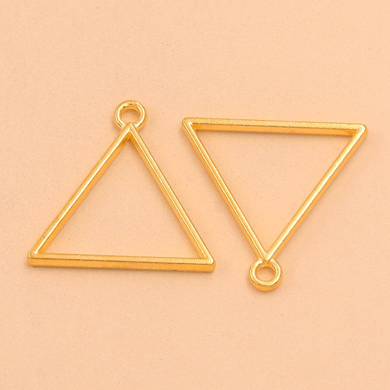 16 Styles Gold-Tone Alloy Jewelry Pendants: Moon, Round, Heart, Charms, and Hollow Frames