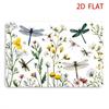 Tin Sign Dragonfly Flower Garden Wall Art Vintage Botanical Metal Decor  Rectangle Print for Living Room Bedroom Cafe Bar Garde