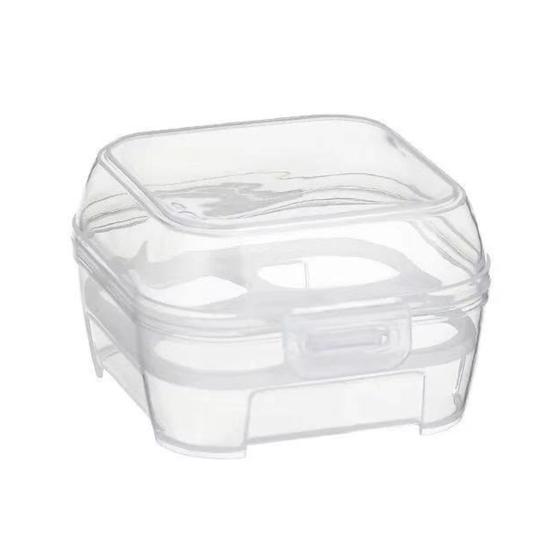 4 Grids Makeup Eggs Storage Box Transparent Powder Puff Gourd Holder Container прозрачный