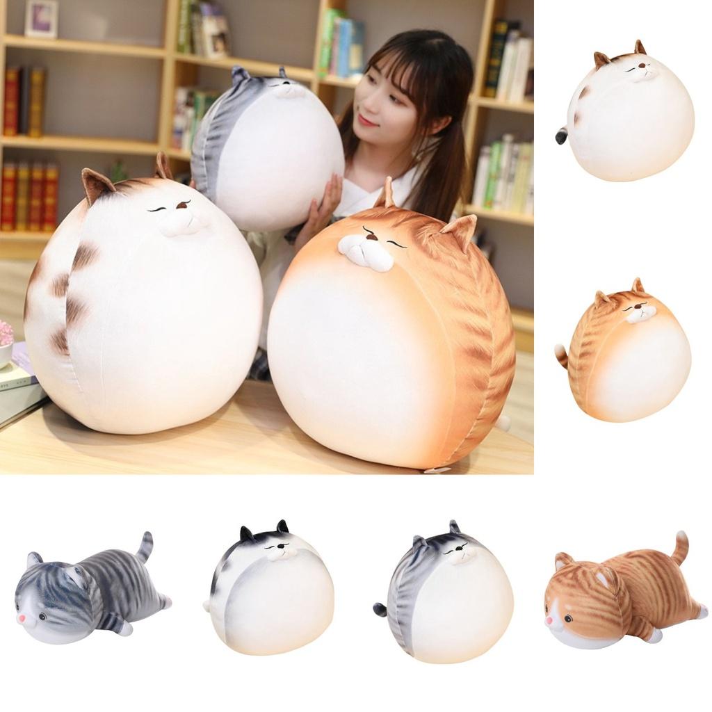 Big Huggable Cat Plushie For Bedtime Cuddles With Realistic Design And Smooth Stitching