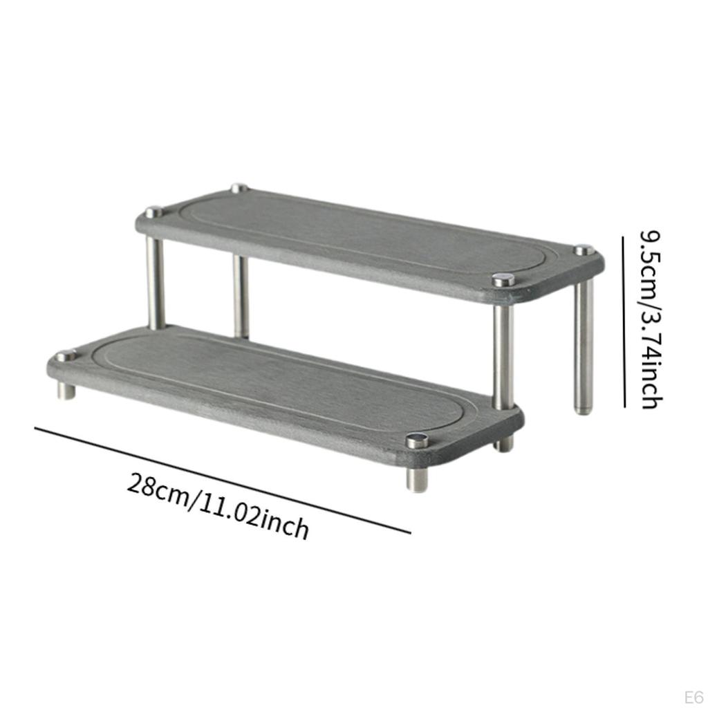 Bathroom Sink Organizer Tidy Container 2 Tier Decorative Fast Drying Tray