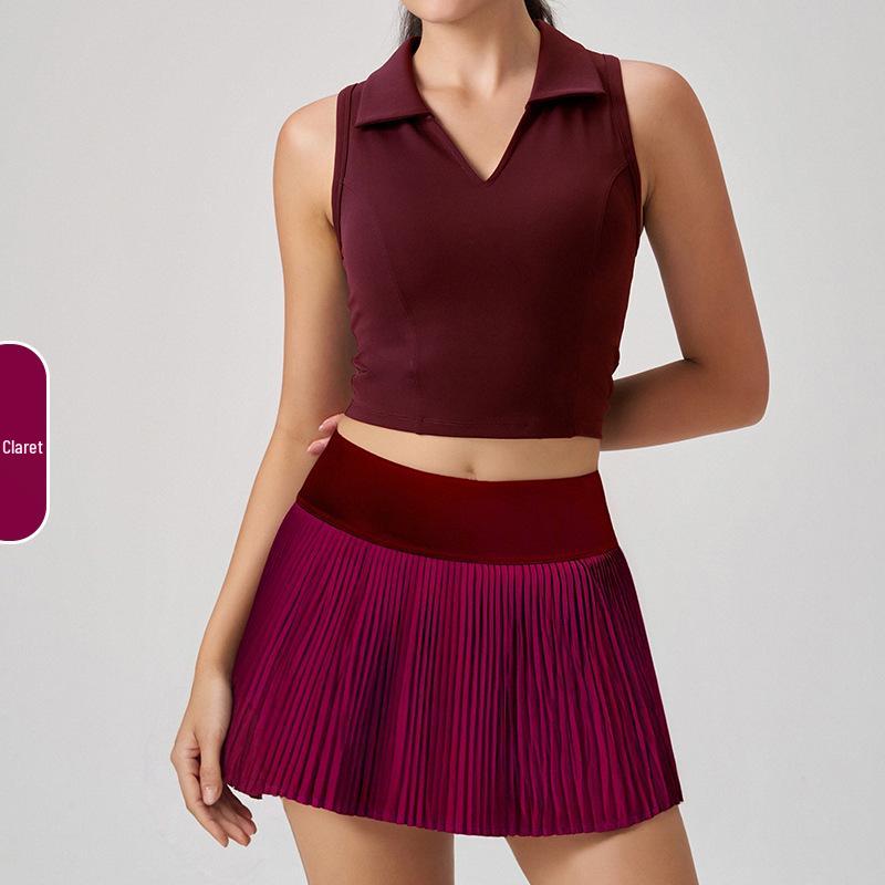 Autumn Antibacterial Women's Yoga & Tennis Skirt Set - High-End Fitness Wear