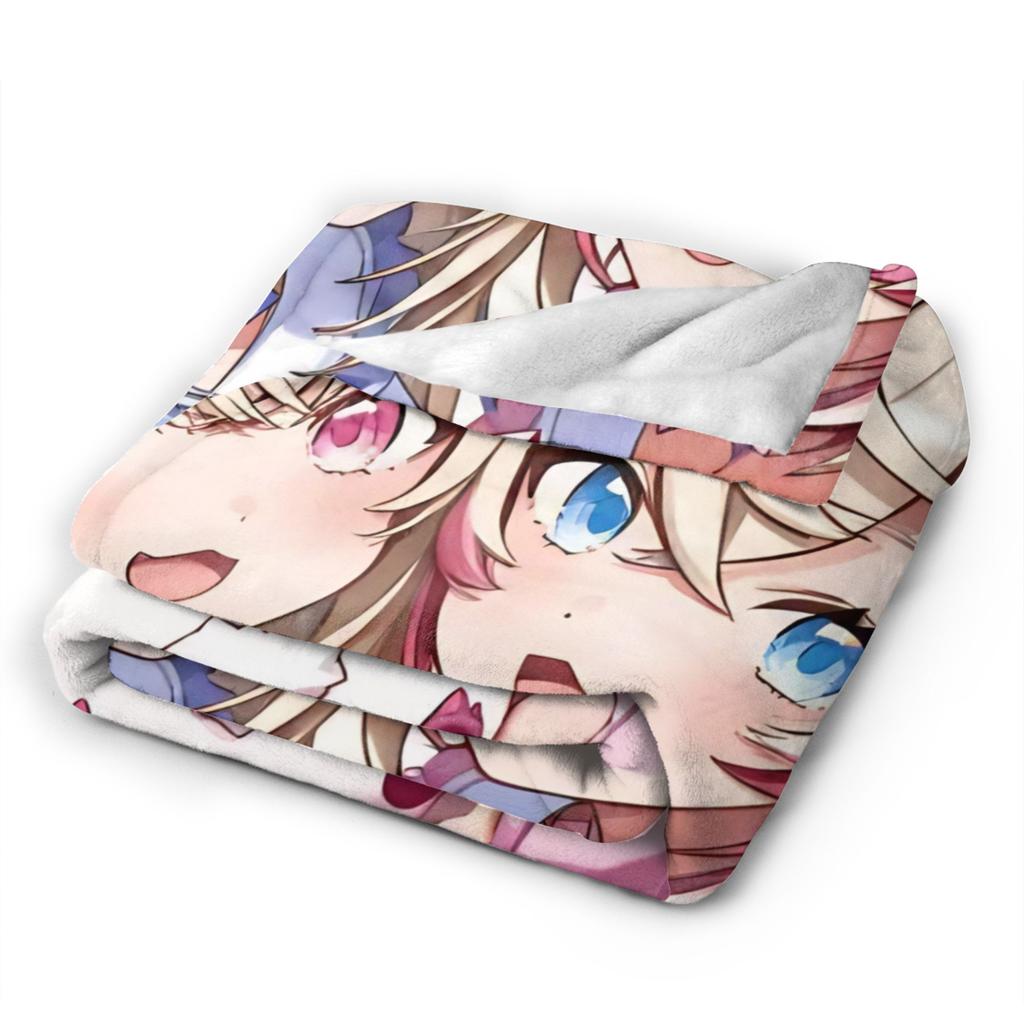 Sameko Saba X Gawr Gura Blanket Multiple Sizes Super Soft and Warm  Throw Blankets for Sofa Couch and Bed