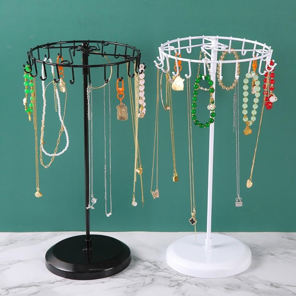 Rotating Jewelry Display Stand Removable Necklace Holder Jewelry Storage Rack Home Organizer