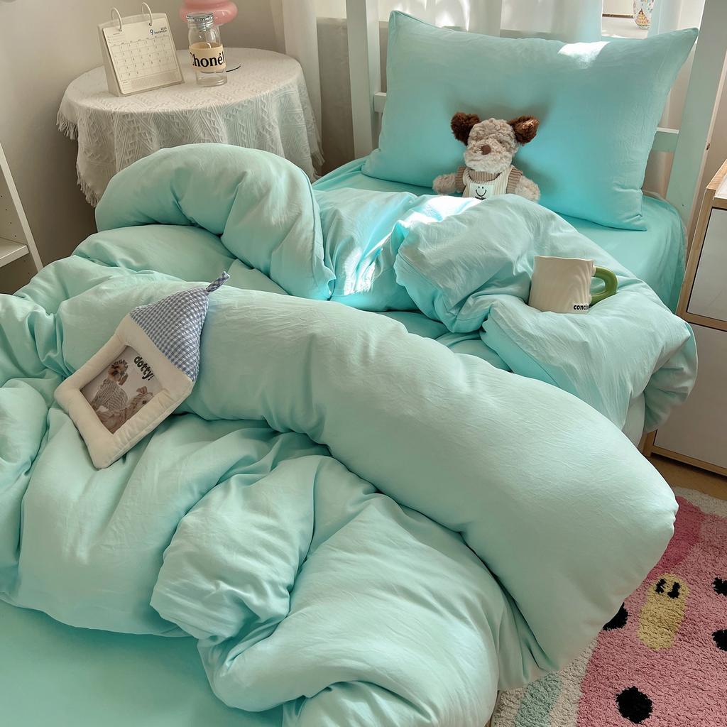 3-Piece Comfortable Solid Color Bedding Set - Includes 1 Duvet Cover and 2 Pillowcases, Soft Bedding  (Inner Core Not Included)