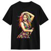 Fan Art Shakiras In Pop Art Style TShirt Beach Harajuku TShirts Cotton Breathable Plus Size Tees Short Sleeve Awesome Tshirt