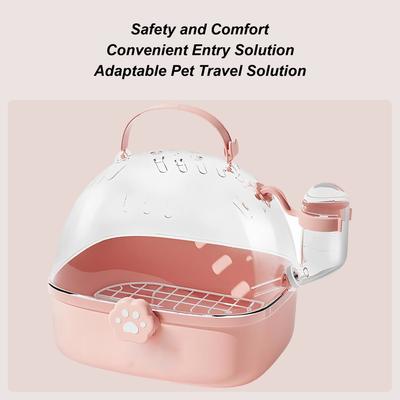 Hamster Carrier Cage PVC Chinchilla Carrier Cage With Water Bottle Spacious Pet Bird Carrying Supplies For Chinchillas Macaws