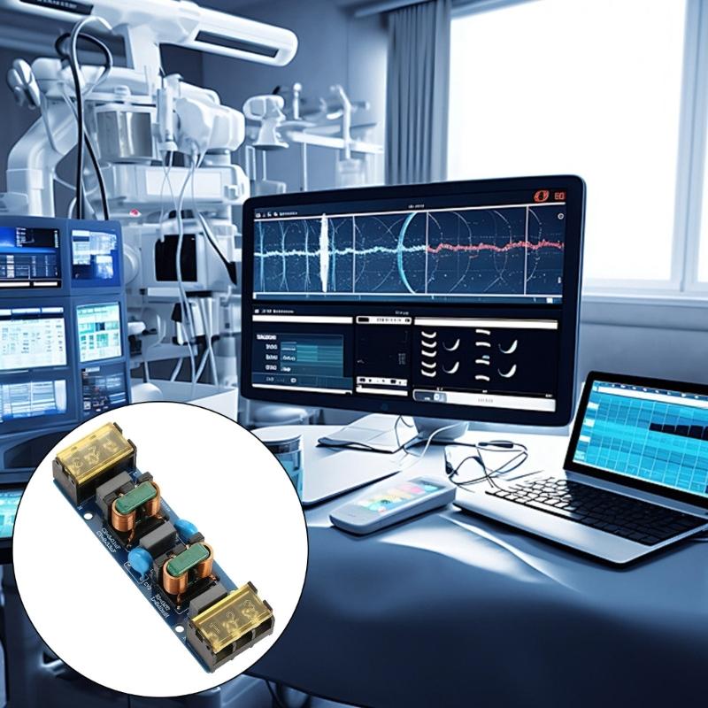 25A Zweistufiges Filter Tiefpass-Netzfilterplatine für elektronische Geräte Unterdrückung und Rauschminderung