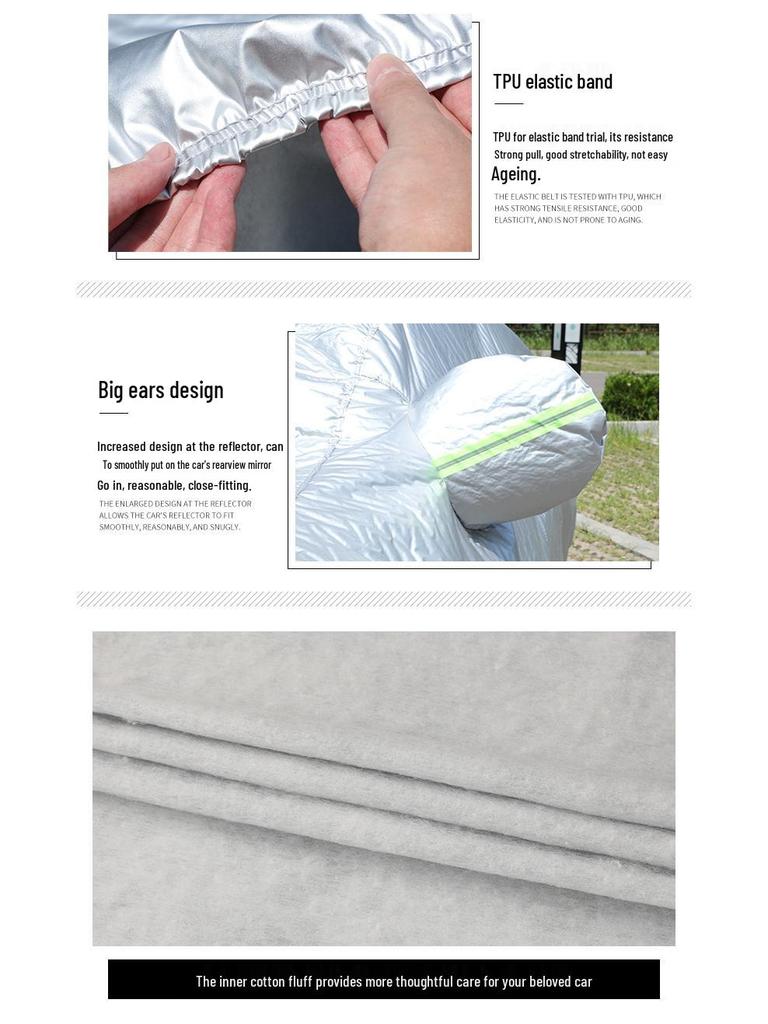 In-Stock Thickened Oxford Cloth Car Cover: Dust, Sun & Rain Protection