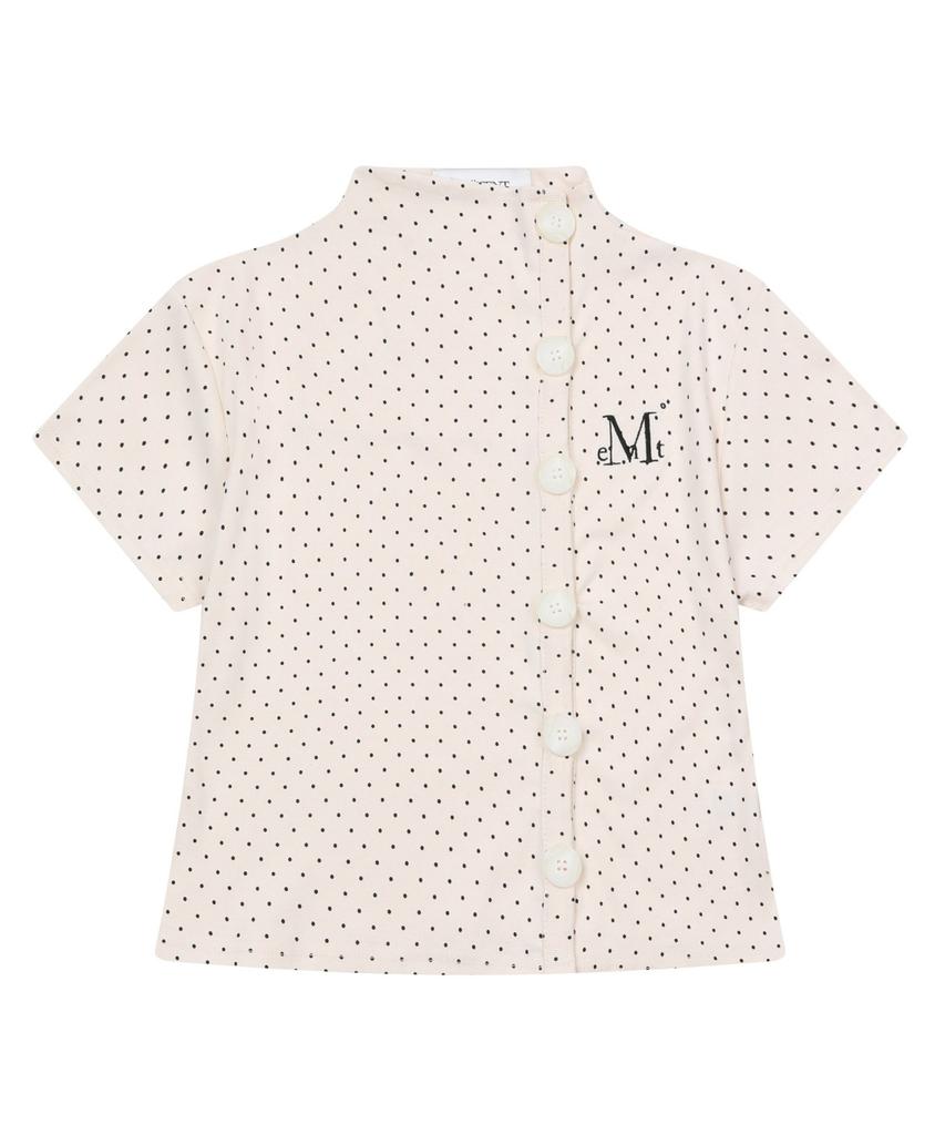 Mucent Minuit Button Mini Dot Short Sleeve Cardigan (2 Colors)