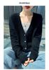 Autumn & Winter V-Neck Mink Velvet Women's Knit Cardigan - Loose, Slimming, Marled Yarn Sweater Top, Fashionable Outerwear