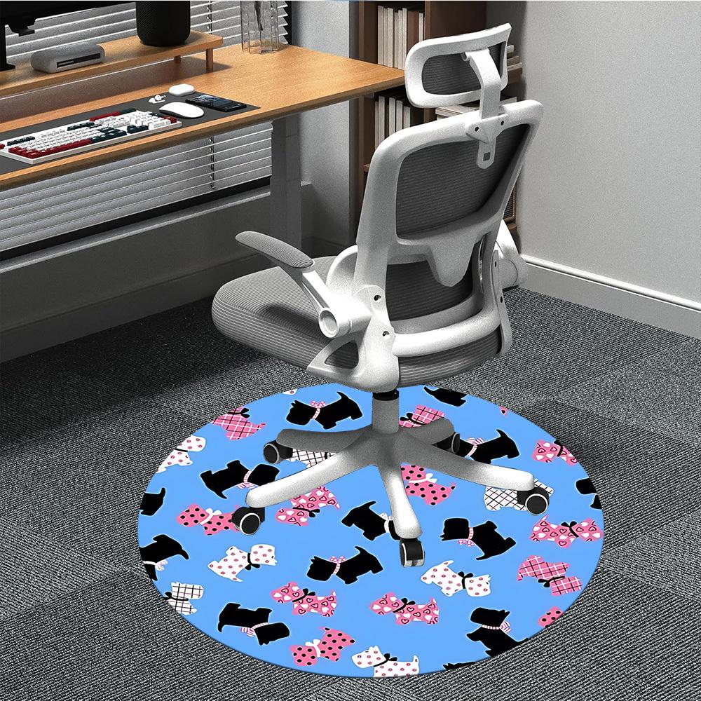 

1pc Dogs, Blue Chair Carpet for Office, Soft Flannel Throw Mat, Perfect for Office, Holiday Party Decoration Choice yy260320143 80cm by 80cm