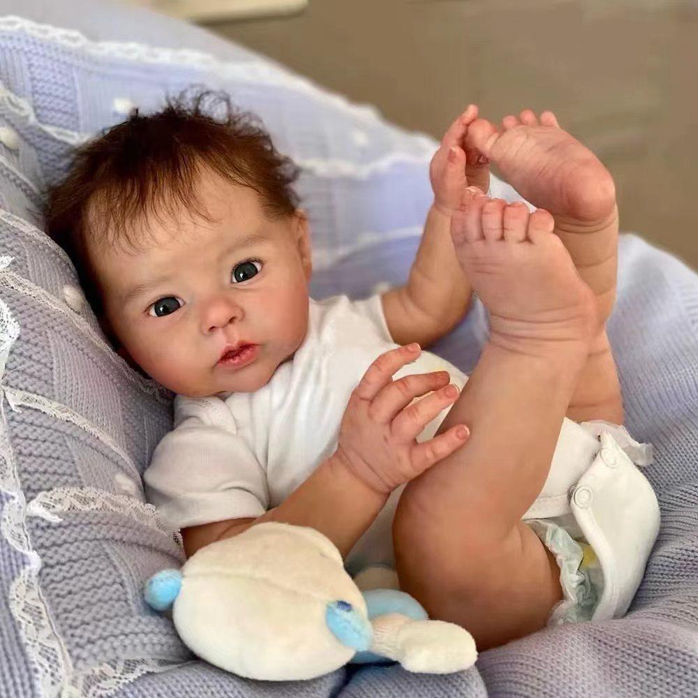 Bambola Bambino in Silicone da 19 Pollici con Caratteristiche Realistiche per Collezionisti e Regalo