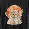 Katzen-Astronauten-Shirt, Japanisches Katzen-Shirt, Japanisches Retro-Katzen-Shirt, Vintage T-Shirt, Katzen-Weltraum-Shirt, Katzen-Astronauten-Shirt, Katzen-Mond-T-Shirt