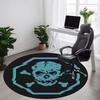 1pc Skull Crossbones Office Round Area Rug, Indoor Mat Suitable ForOffice, Under Office Chairs Bedroom Living Room Home Decor, Room Deco U05