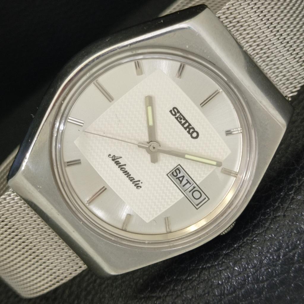 AUTOMATIC 6309A VINTAGE SEIKO JAPAN MENS SILVER COLOR DIAL WATCH a701402-5 R206b-a701402