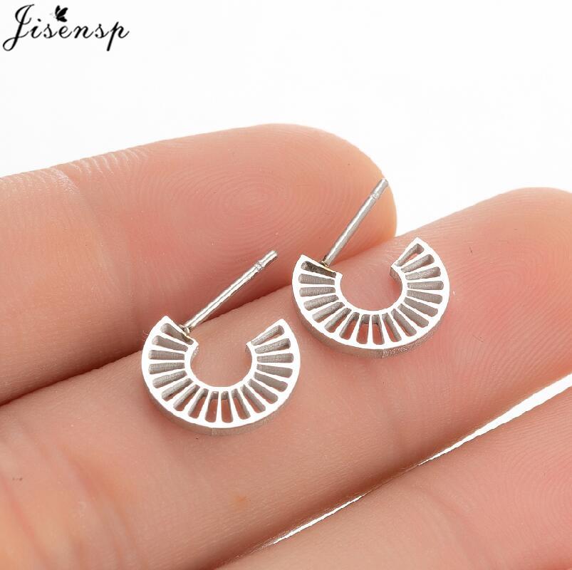 

Ethnic Sun Totem Stud Earrings Personality Stainless Steel Heart Key Lock Arrow Earings for Women Geometric Jewelry Oorbellen rose gold color