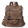 Women's Soft Leather Backpack Large Capacity Student Commuter Schoolbag Tassel Travel Backpack