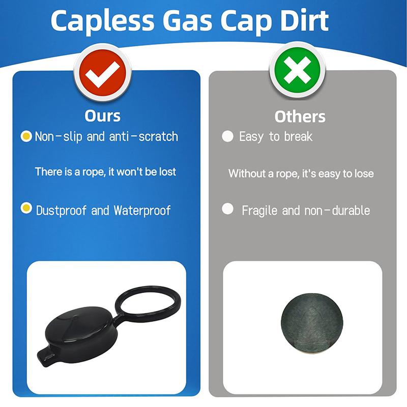 Capless Gas Cap Cover Tethered 2.375Inch Id Capless Gas Cap Dirt Water & Dust Cover Compatible With Gmc Chevrolet Buick&Cadillac